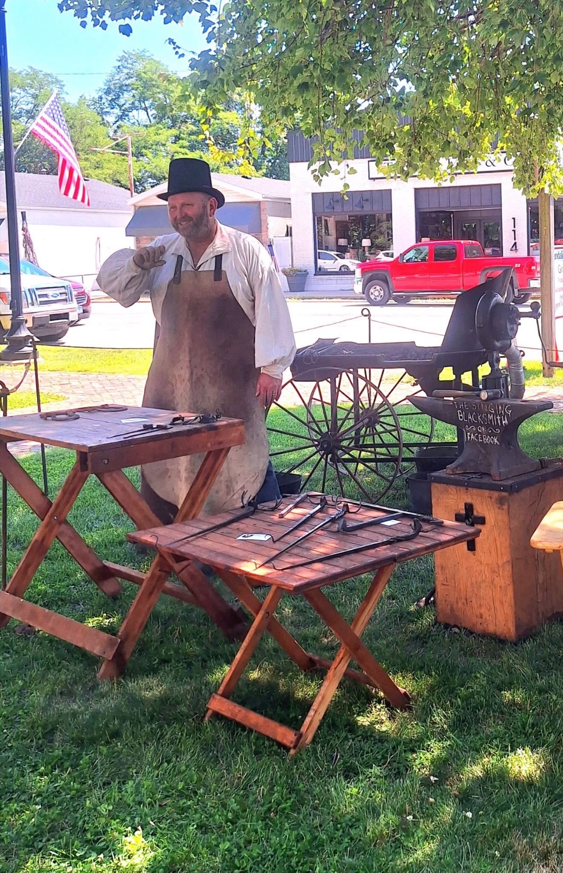 Historic artisan demonstration at Grande Levée